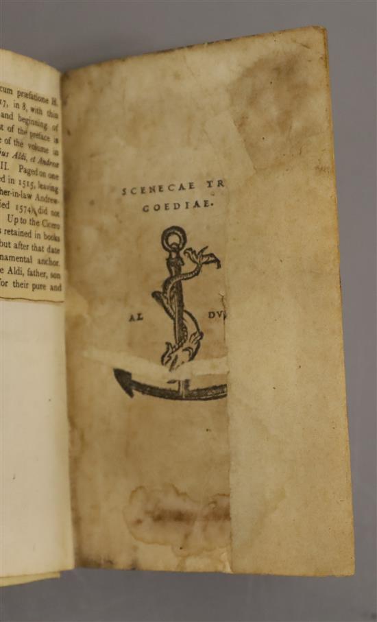 Ex-Libris Ratcliffe College - five small vellum-covered volumes in Latin, 16th and 17th century,